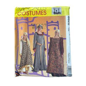 90s McCalls 8826 Costume Pattern Size C 10-12-14 Medieval Gown Designs UNCUT